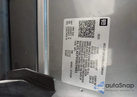 2025 Buick Envista Preferred from USA, damaged, VIN KL47LAEP8SB234681